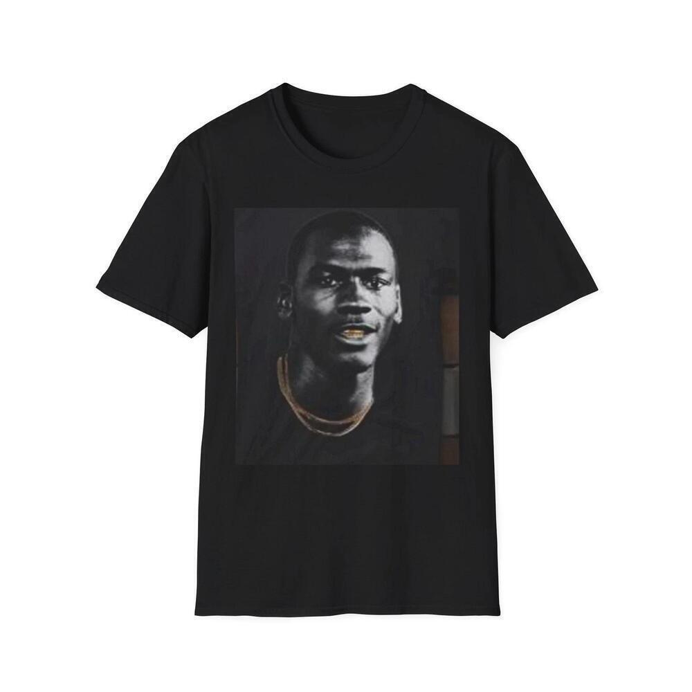 Michael Jordan Gold Teeth Graphic Tee Nba Chicago Bulls Air Jordan Retro Shirt